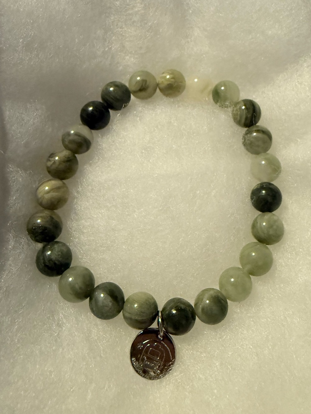 Spark*l bands - Moss agate beaded bracelets Approx 6.75”